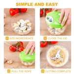 Multifunction High Speedy Design Vegetable Fruit Twist Shredder Manual Meat Grinder Chopper Garlic Cutter