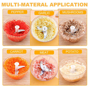 Multifunction High Speedy Design Vegetable Fruit Twist Shredder Manual Meat Grinder Chopper Garlic Cutter