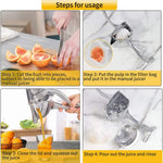 Manual Juice Squeezer Aluminum Alloy Hand Pressure Juicer