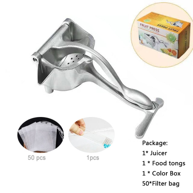 Manual Juice Squeezer Aluminum Alloy Hand Pressure Juicer