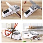 Electric Knife Sharpener Multifunctional USB Charging Automatic Knife Sharpener Grinding Machine Kitchen Knife Grindstone Tool