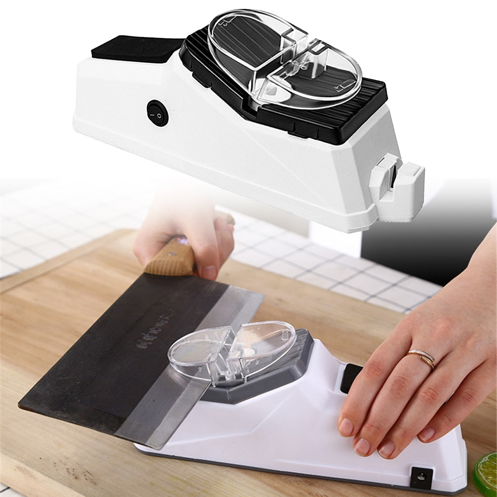 Electric Knife Sharpener Multifunctional USB Charging Automatic Knife Sharpener Grinding Machine Kitchen Knife Grindstone Tool